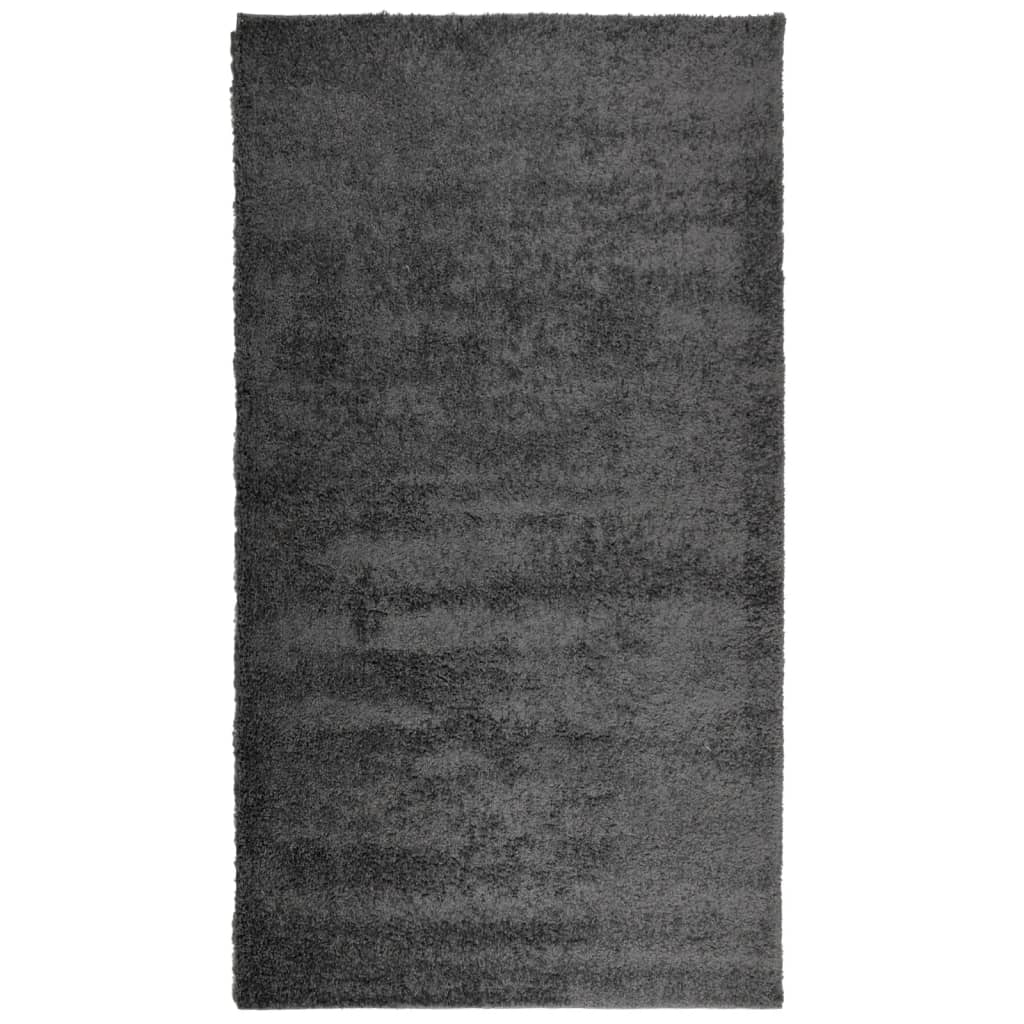 vidaXL atracitszürke hosszú szálú bozontos modern szőnyeg 60x110 cm
