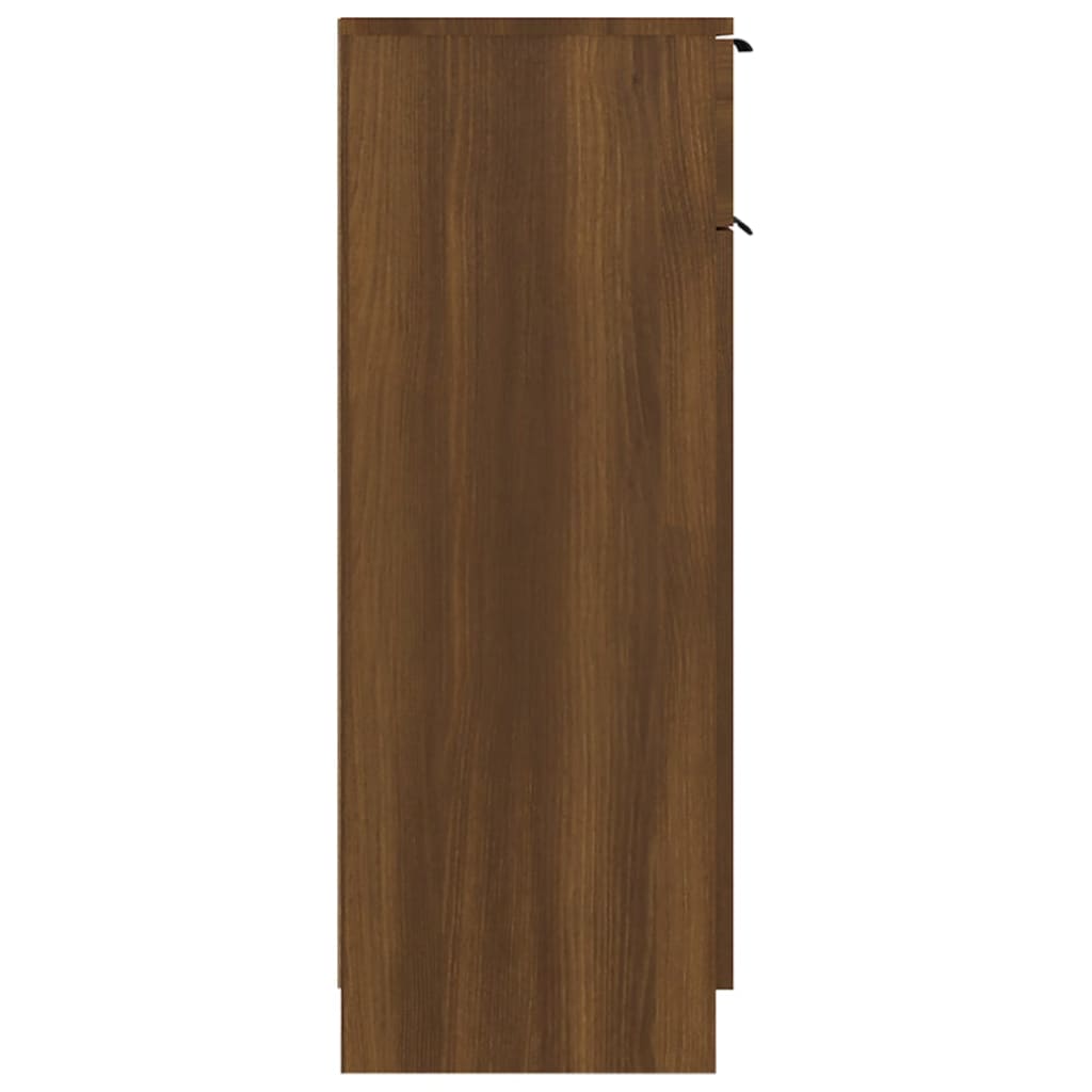 vidaXL barna tölgy színű szerelt fa fürdőszobaszekrény 32x34x90 cm