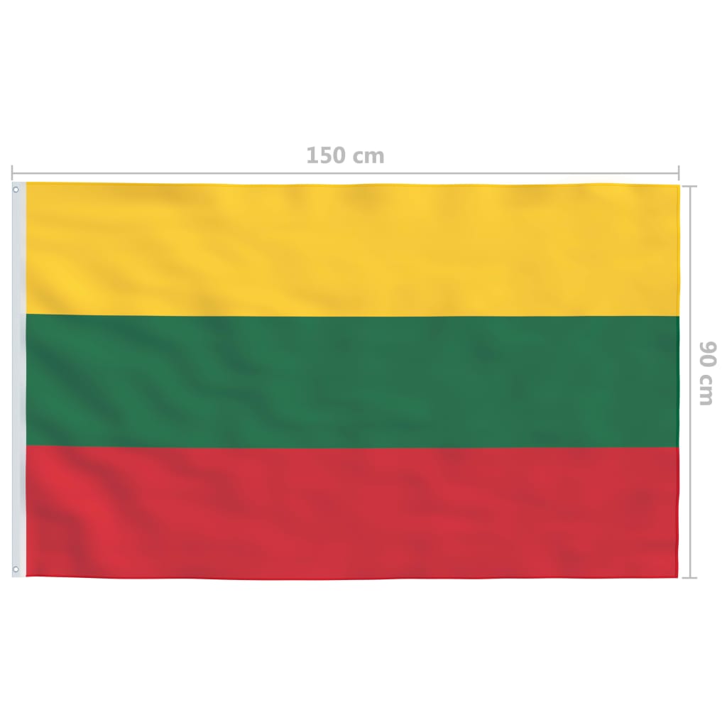vidaXL litván zászló 90 x 150 cm