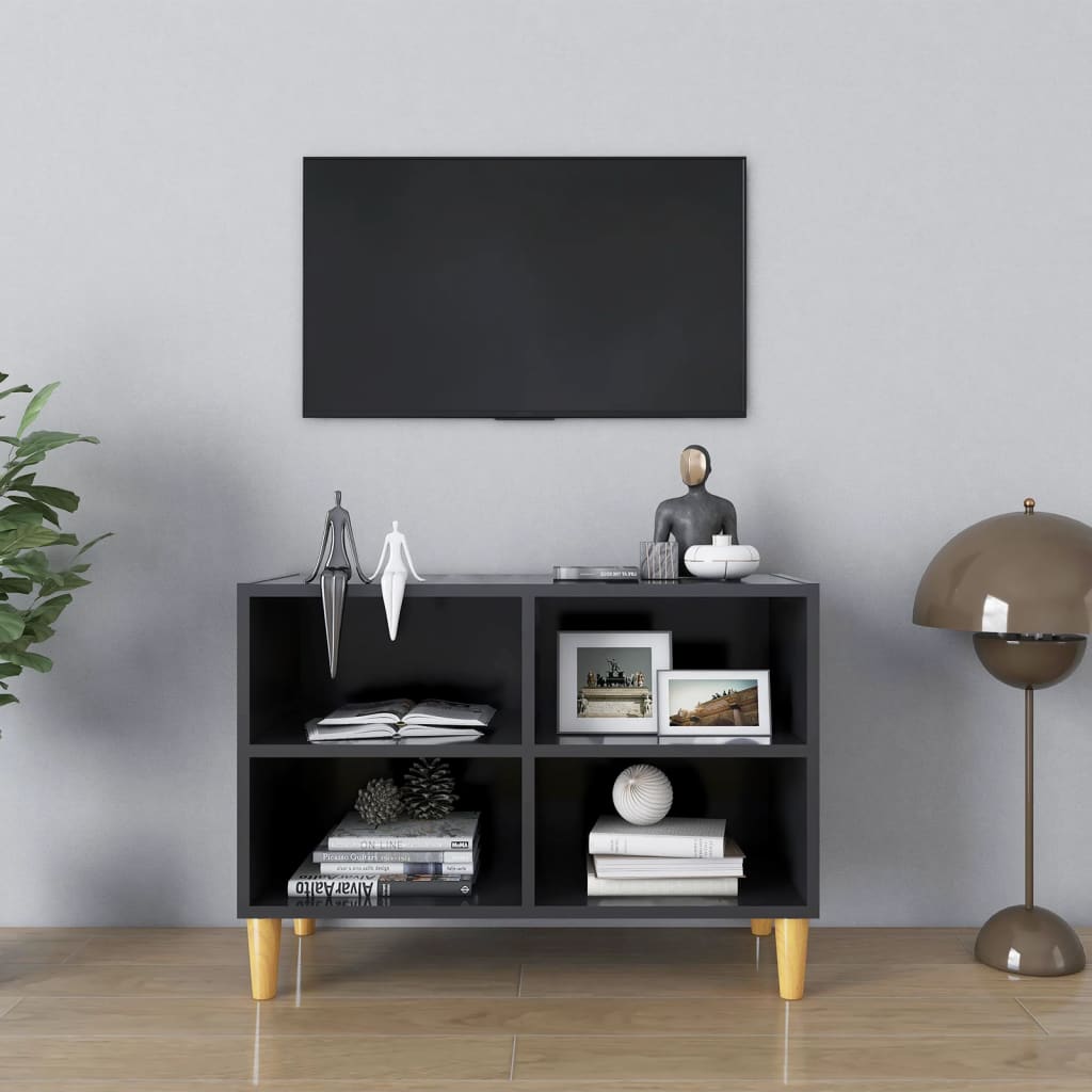 vidaXL szürke TV-szekrény tömör falábakkal 69,5 x 30 x 50 cm