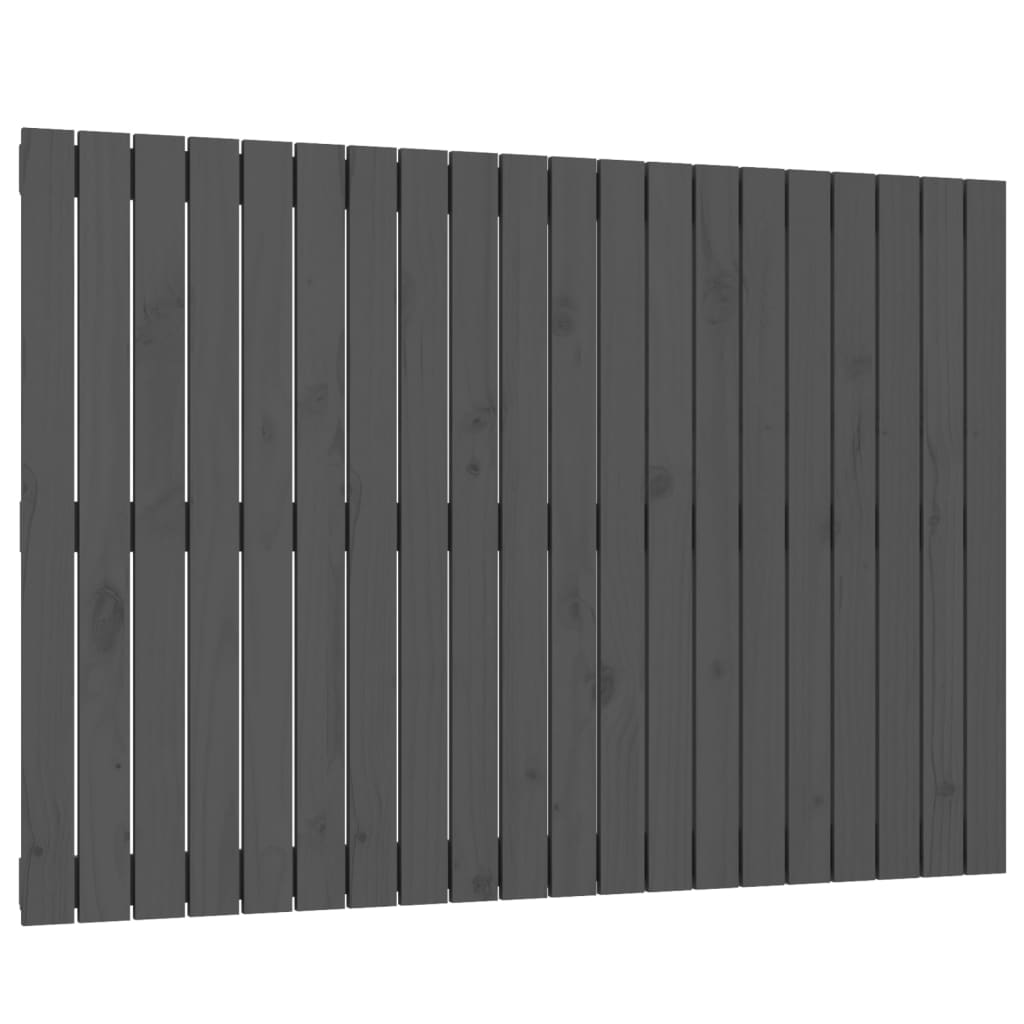 vidaXL szürke tömör fenyőfa fali fejtámla 127,5 x 3 x 90 cm