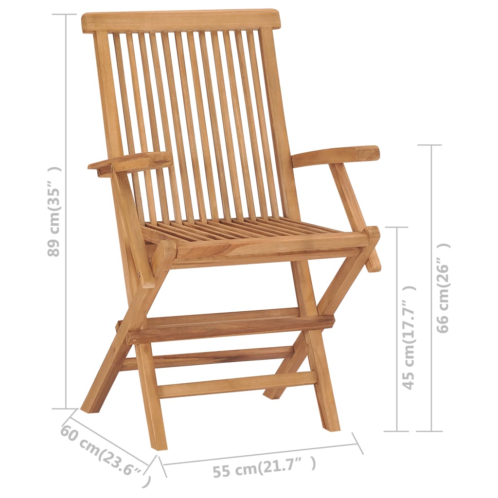 vidaXL 4 db tömör tíkfa kerti szék krémfehér párnával