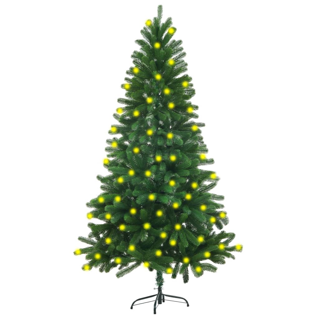 vidaXL zöld megvilágított műkarácsonyfa 150 cm