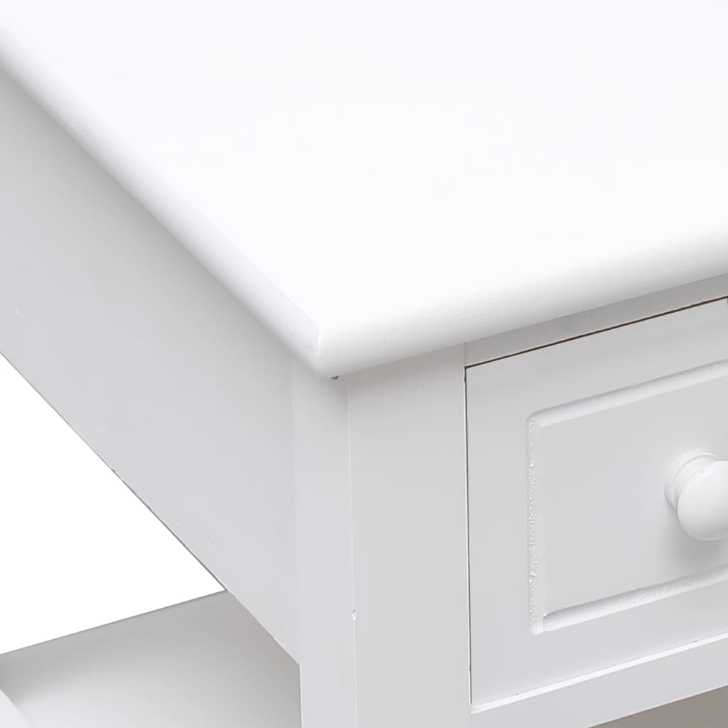 vidaXL fehér császárfa kisasztal 40 x 40 x 40 cm