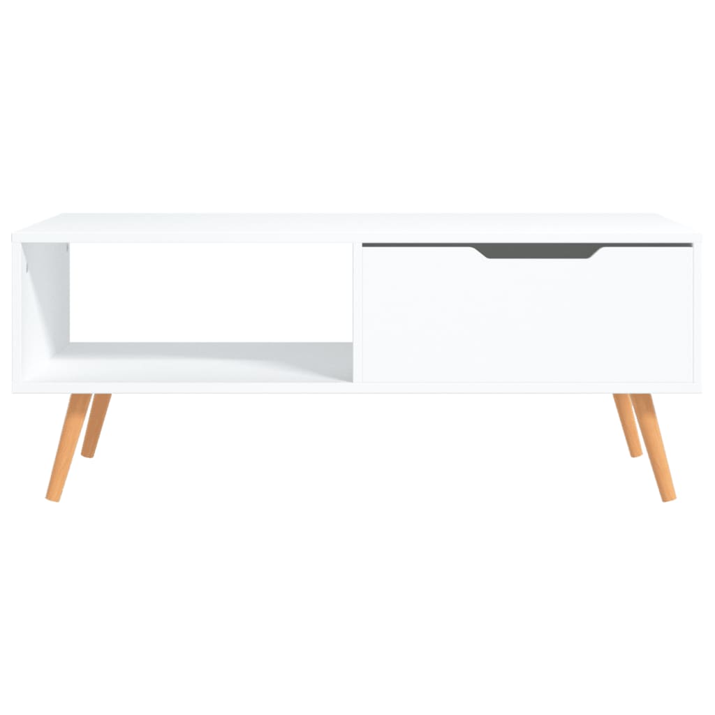 vidaXL fehér forgácslap dohányzóasztal 100 x 49,5 x 43 cm