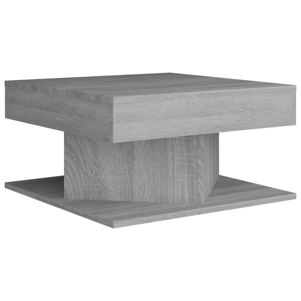 vidaXL szürke sonoma színű szerelt fa dohányzóasztal 57x57x30 cm