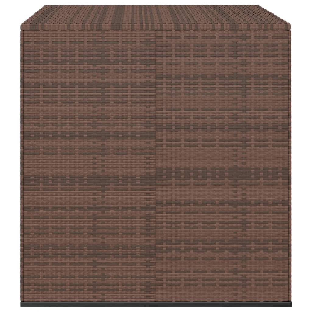 vidaXL barna polyrattan kerti párnatartó doboz 100 x 97,5 x 104 cm
