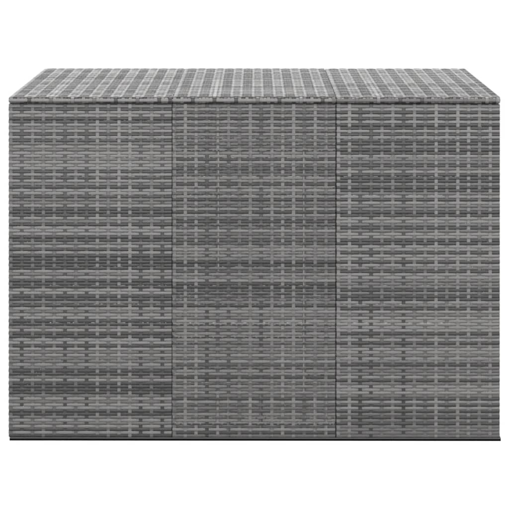 vidaXL szürke polyrattan kerti párnatartó doboz 145 x 100 x 103 cm