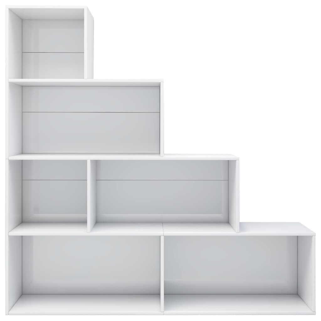 vidaXL magasfényű fehér könyvszekrény/térelválasztó 155 x 24 x 160 cm