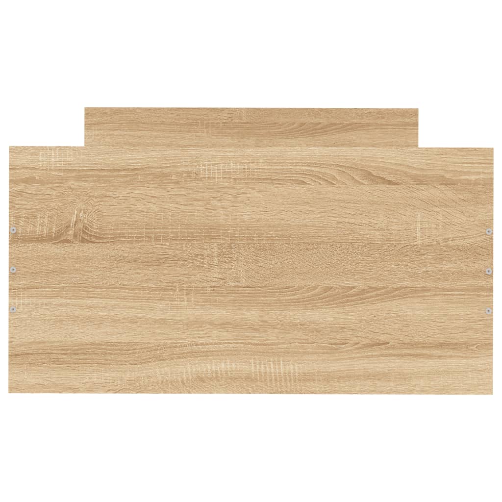 vidaXL sonoma-tölgyszínű egyszemélyes szerelt fa ágykeret 75 x 190 cm