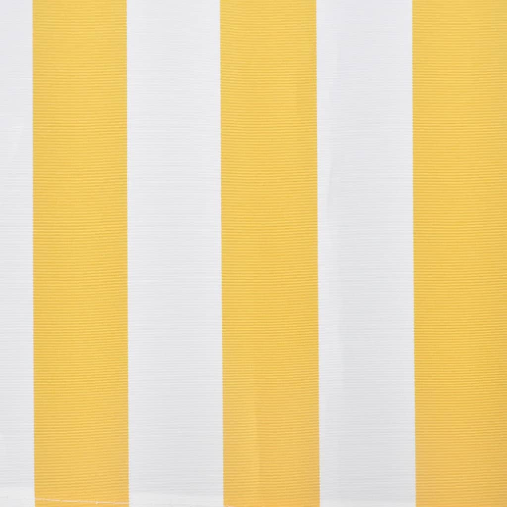 vidaXL feltekerhető napellenző, sárga és fehér, 400 cm