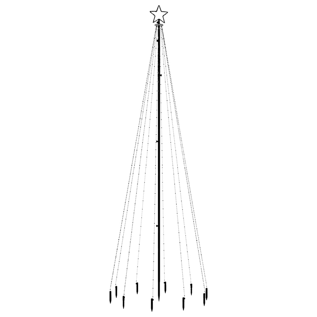 vidaXL hideg fehér fényű karácsonyfa tüskével 310 LED-del 300 cm