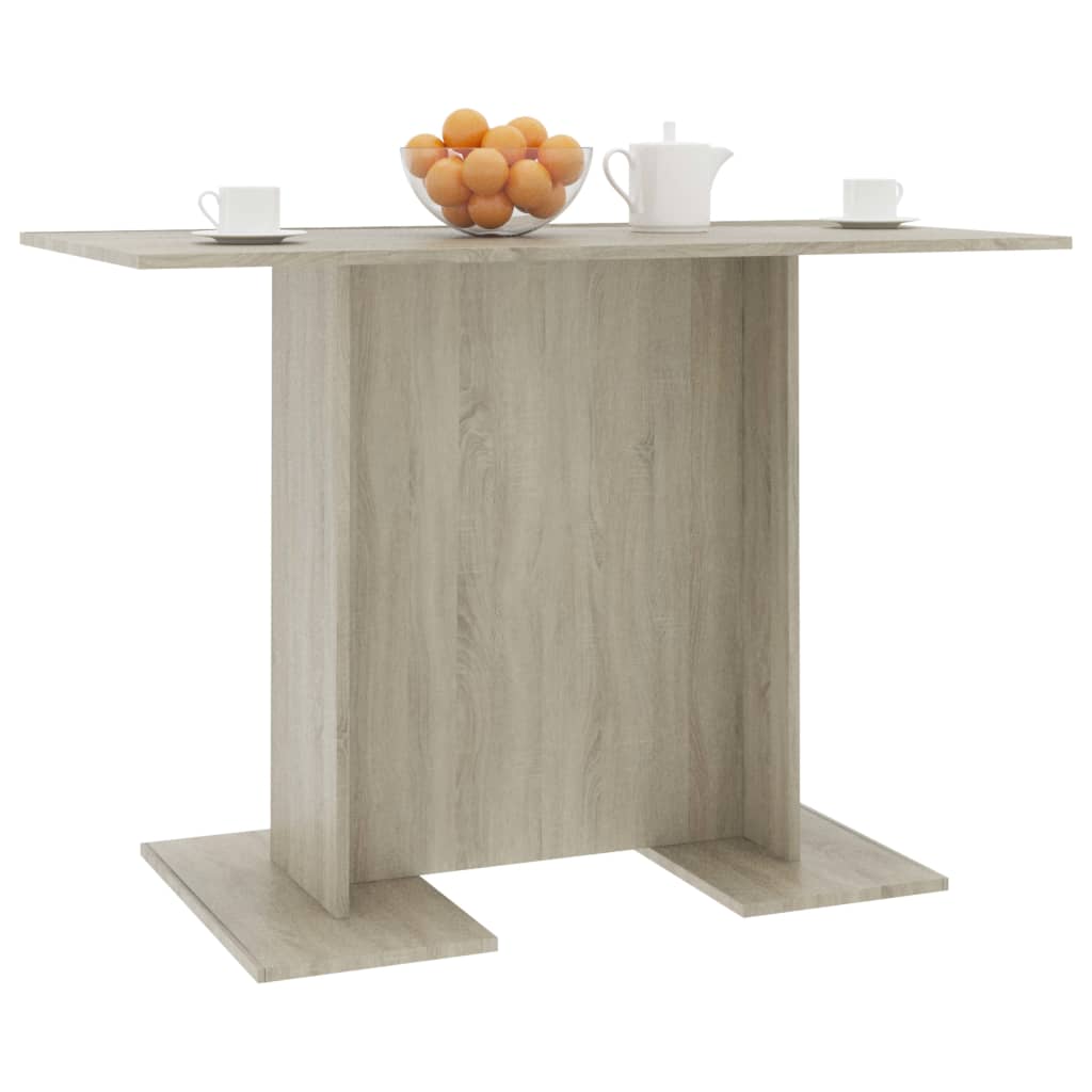vidaXL Sonoma-tölgy színű szerelt fa étkezőasztal 110 x 60 x 75 cm