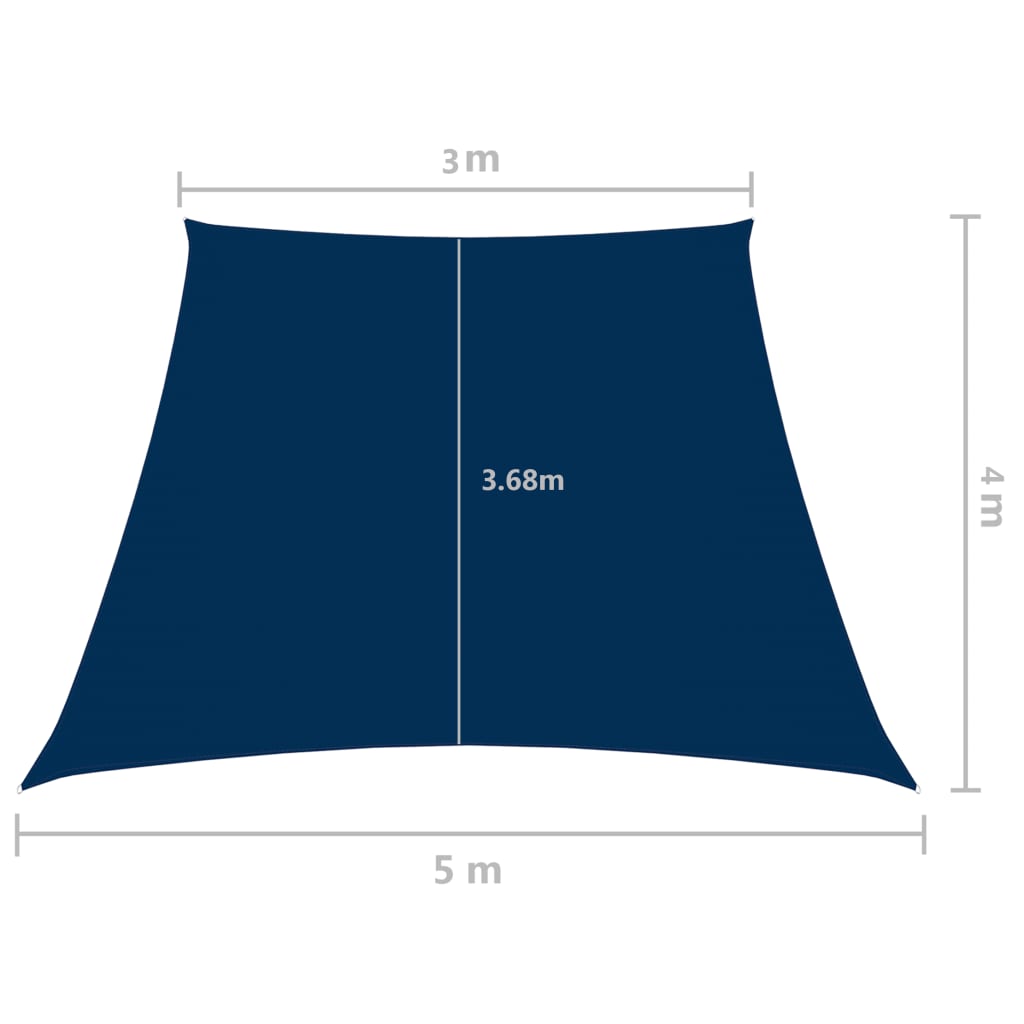 vidaXL kék trapéz alakú oxford-szövet napvitorla 3/5 x 4 m