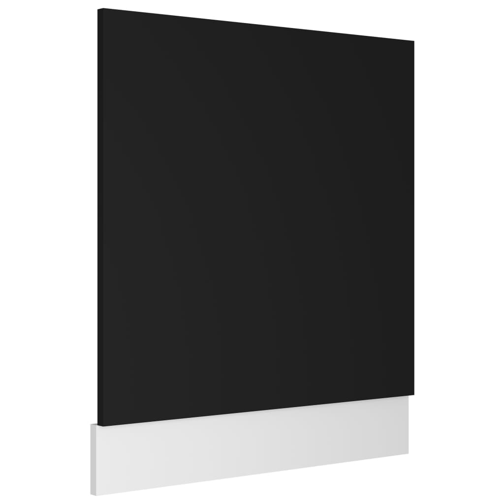 vidaXL fekete forgácslap mosogatógép-panel 59,5 x 3 x 67 cm