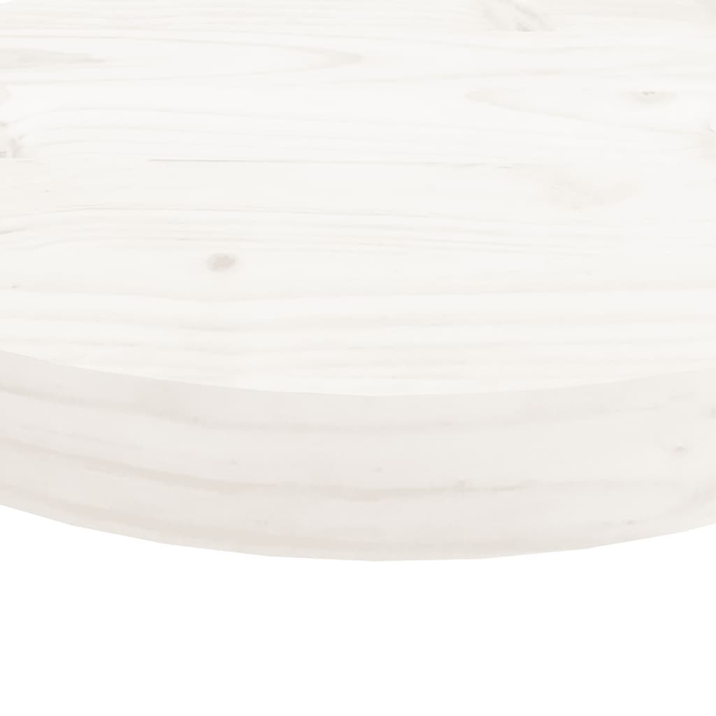 vidaXL fehér tömör fenyőfa kerek asztallap Ø60 x 3 cm