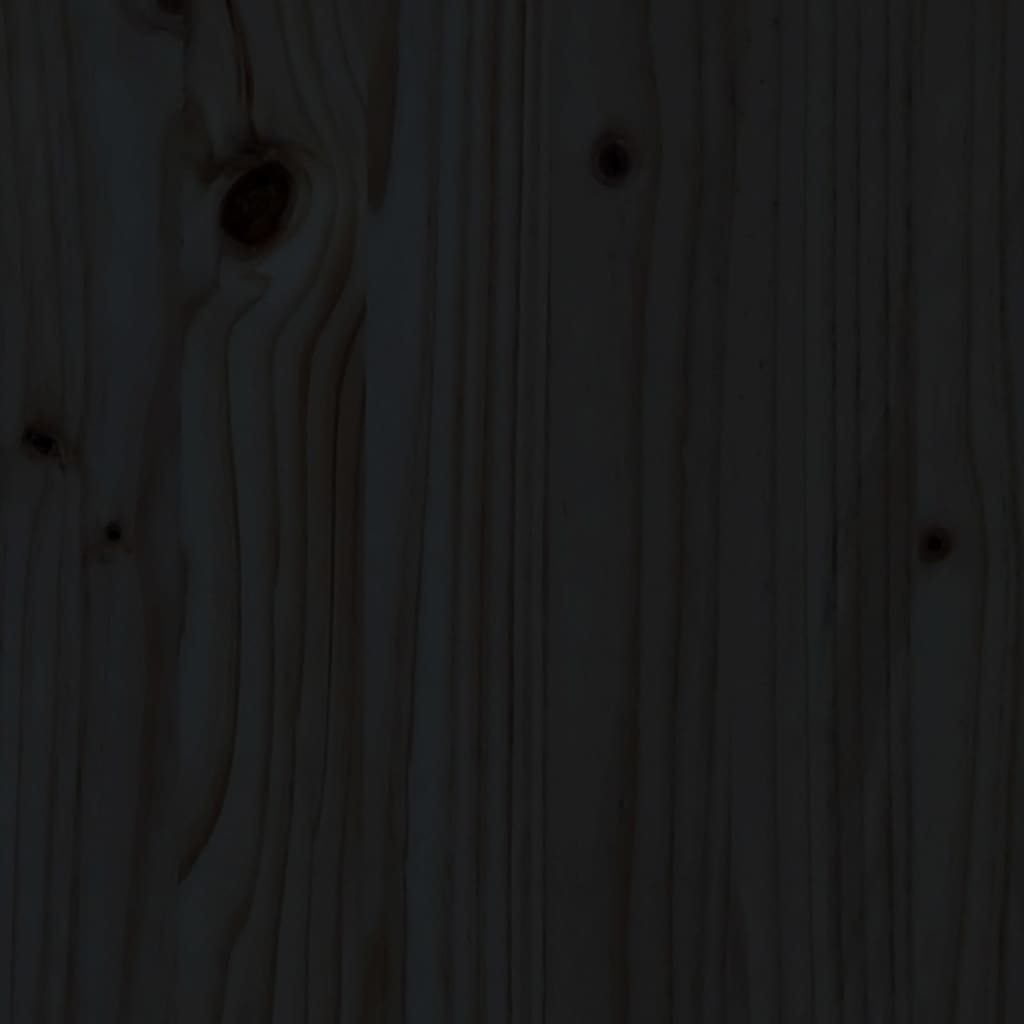 vidaXL Small Double fekete tömör fenyőfa ágy időseknek 120 x 190 cm
