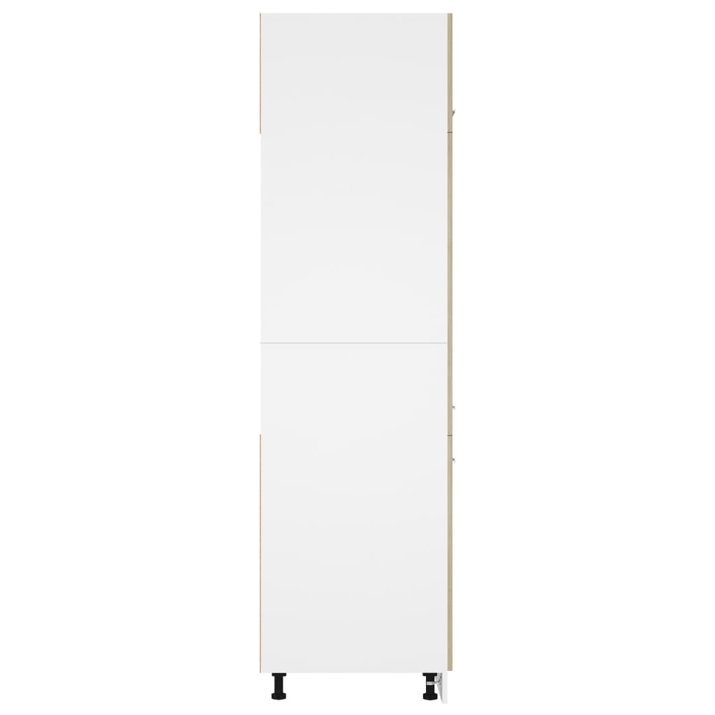 vidaXL sonoma-tölgy színű forgácslap szekrény hűtőhöz 60 x 57 x 207 cm