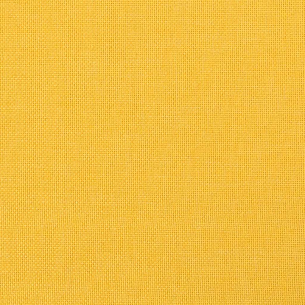 vidaXL mustársárga szövet lábzsámoly 60 x 60 x 39 cm