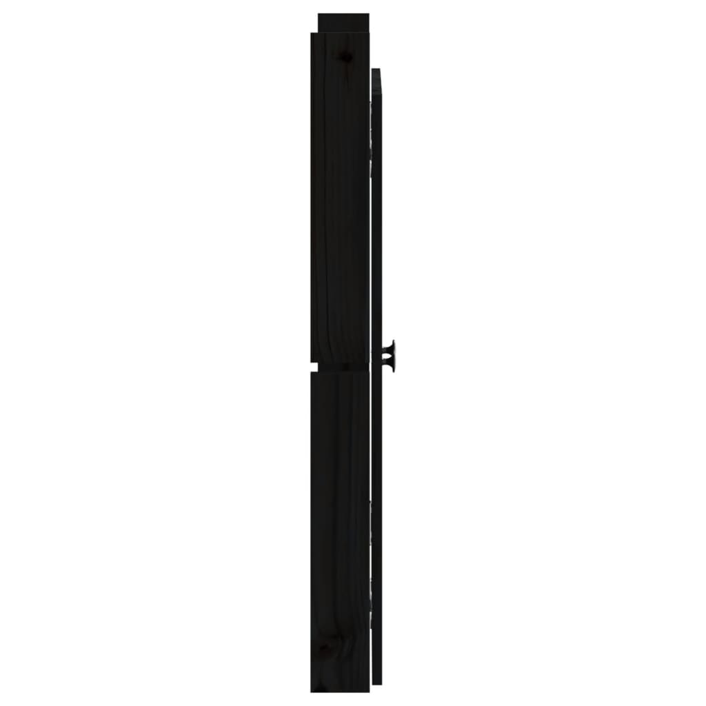 vidaXL fekete tömör fenyőfa kültéri konyhaszekrény ajtó 50 x 9 x 82 cm