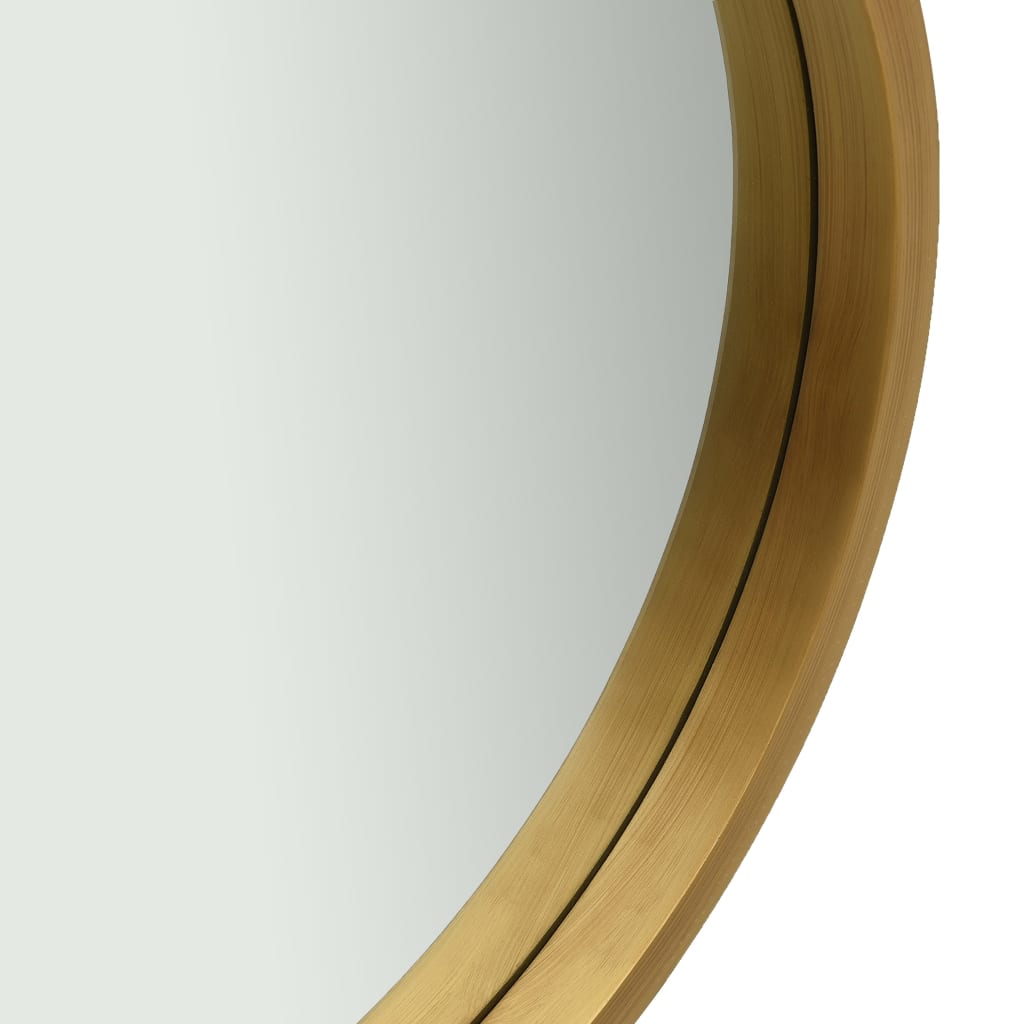 vidaXL aranyszínű fali tükör pánttal 50 cm