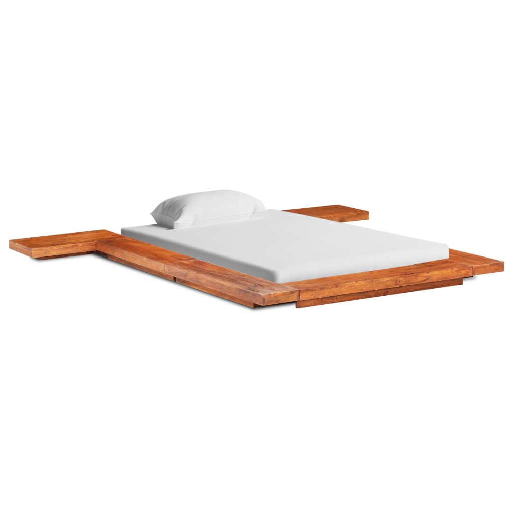 vidaXL japán stílusú tömör akácfa futon ágykeret 100 x 200 cm