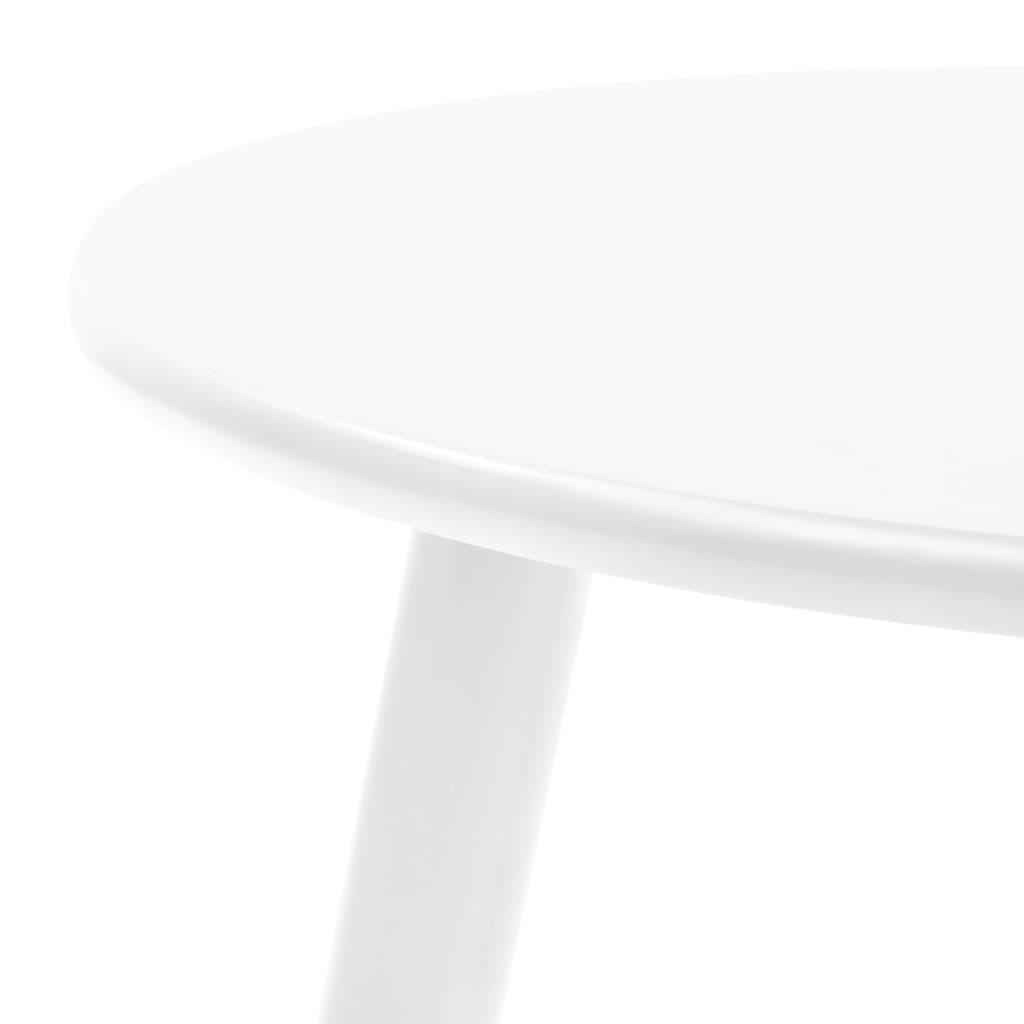 vidaXL 2-részes, fehér tömör fenyőfa kis asztal szett
