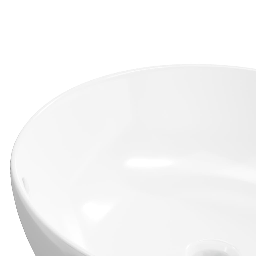 vidaXL fehér kerek kerámia mosdókagyló 44x17 cm