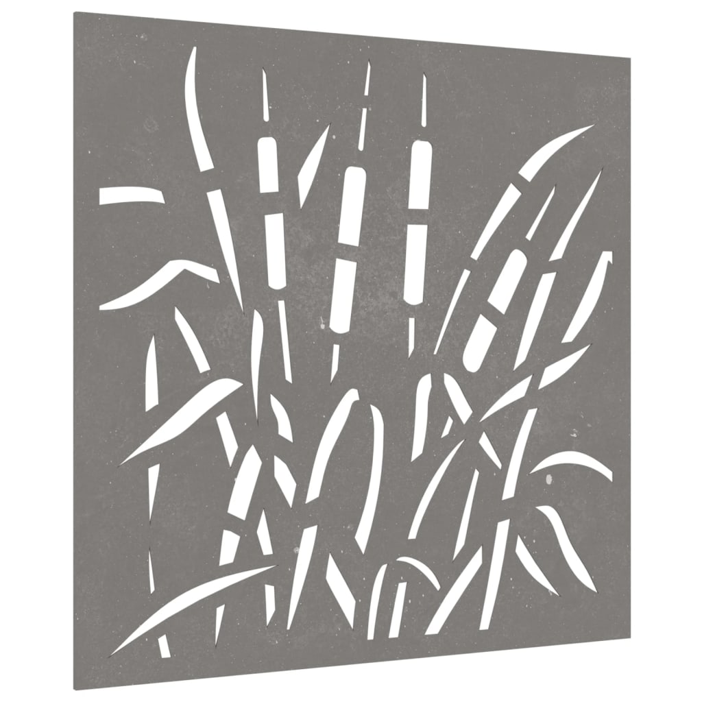 vidaXL fűmintás corten acél kerti faldísz 105 x 55 cm