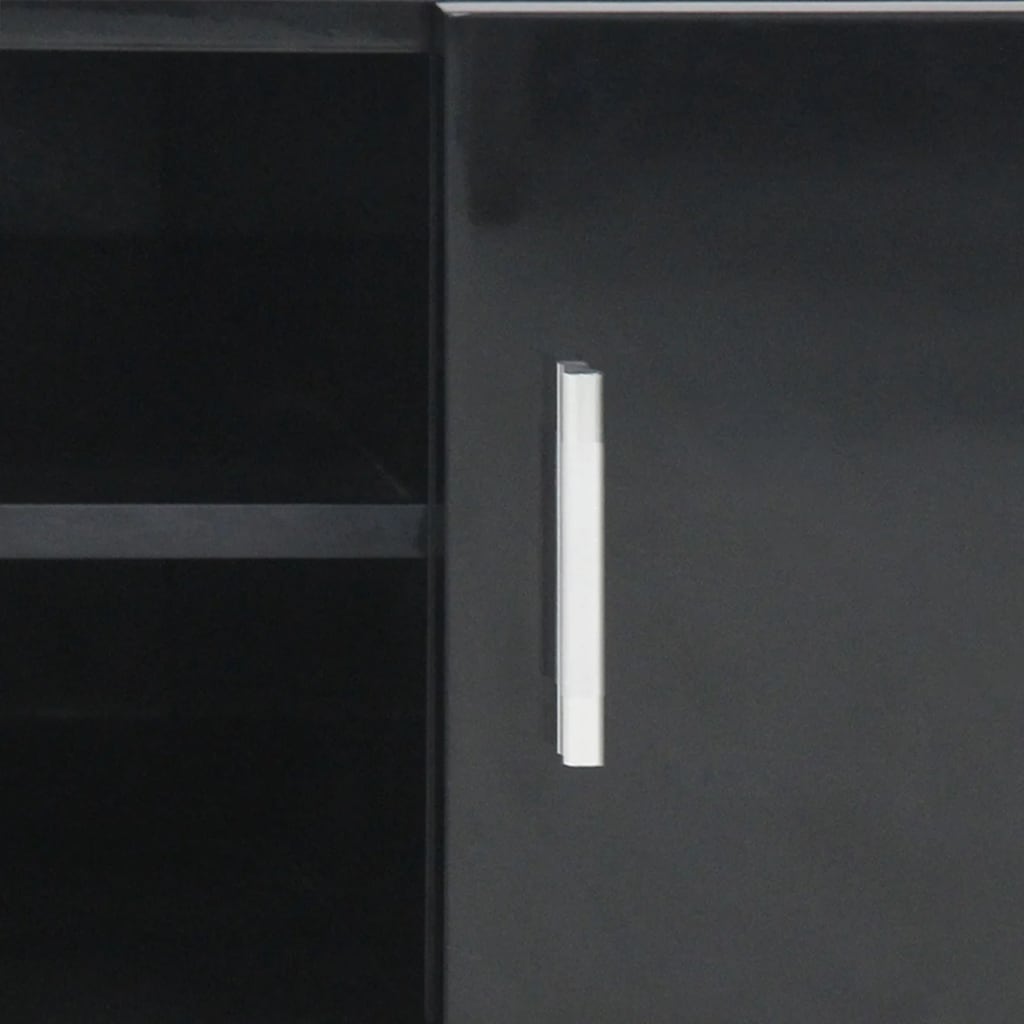 vidaXL magasfényű MDF TV szekrény 120x40x46 cm fekete