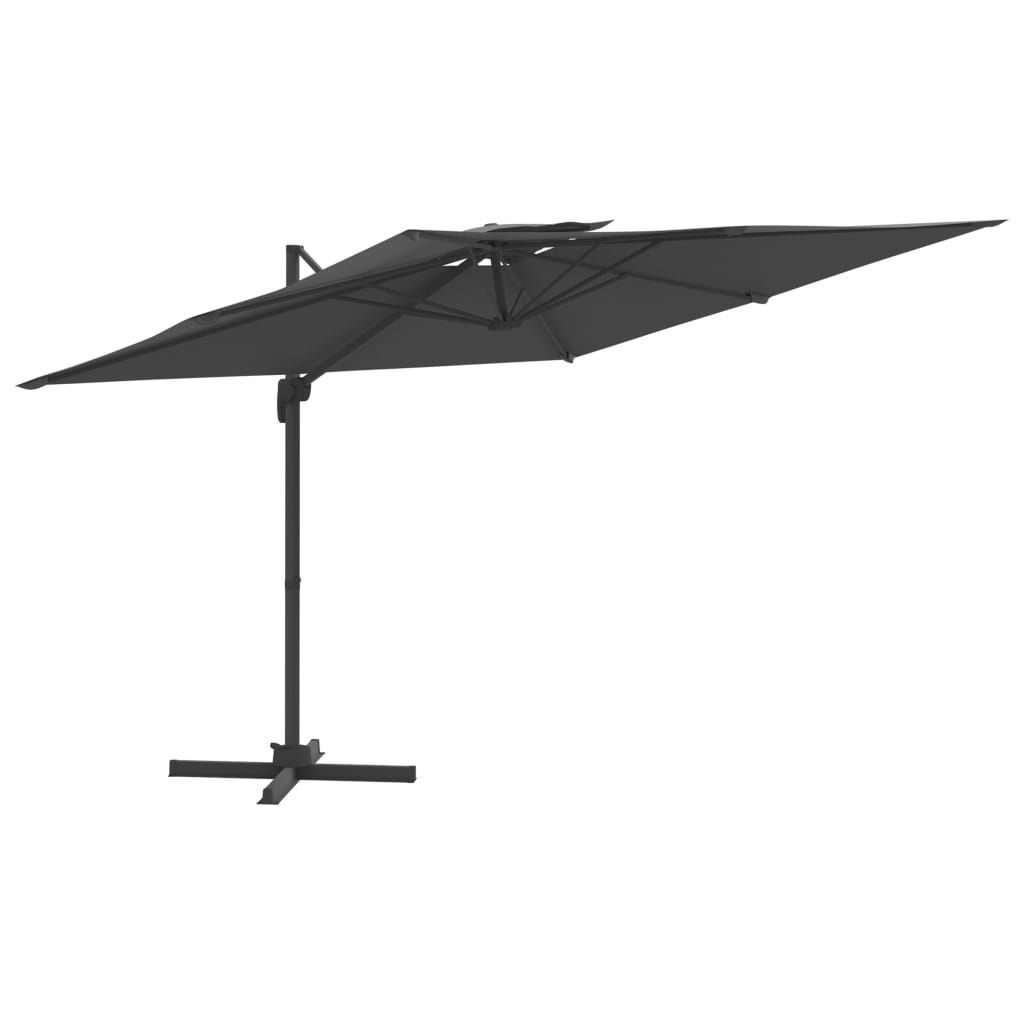 vidaXL antracitszürke dupla tetős konzolos napernyő 300x300 cm