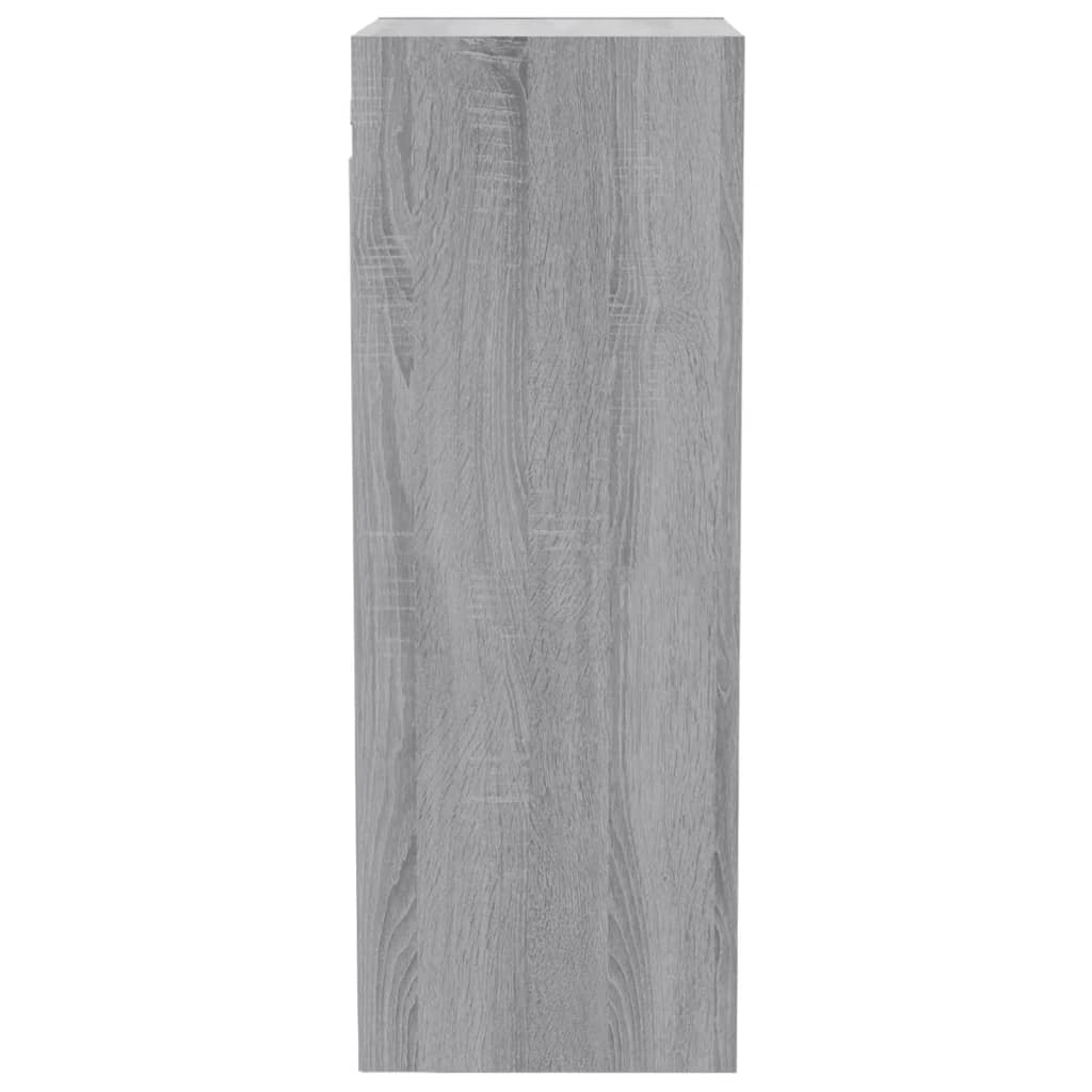 vidaXL szürke sonoma színű szerelt fa faliszekrény 34,5 x 32,5 x 90 cm