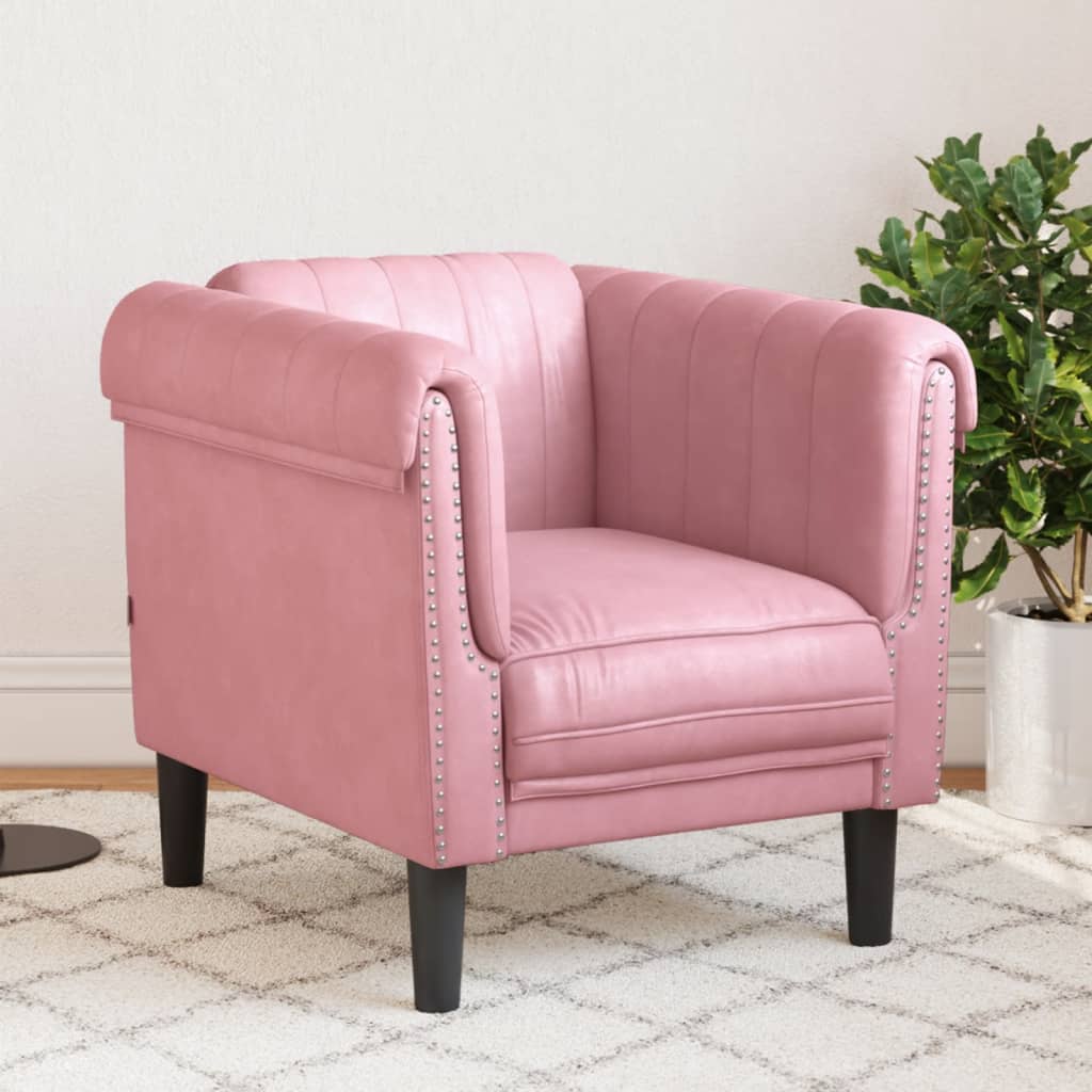 vidaXL rózsaszín bársony kanapéfotel