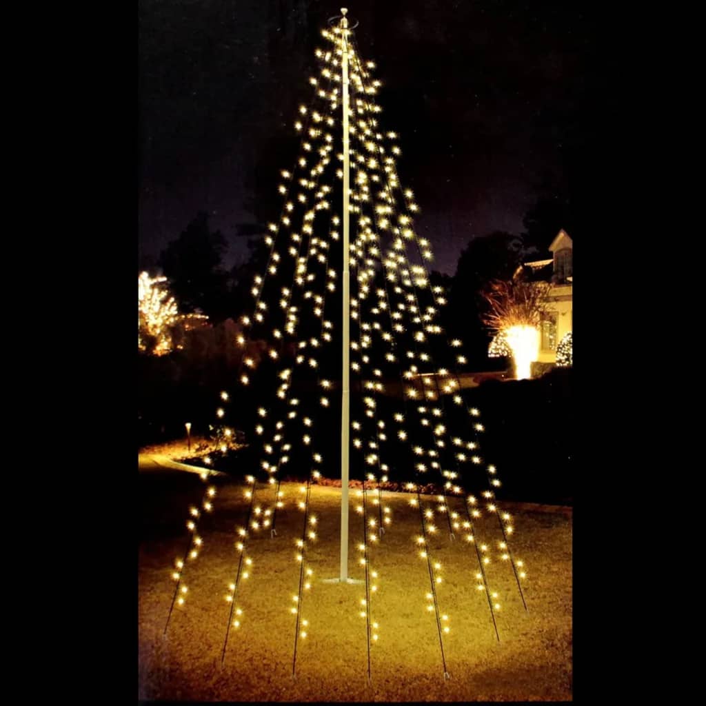 Ambiance karácsonyi zászlórúd világítás 192 LED-del 208 cm