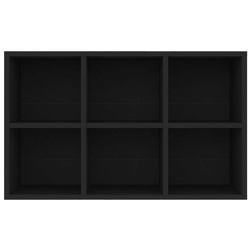 vidaXL fekete forgácslap könyv-/tálalószekrény 66 x 30 x 97,8 cm