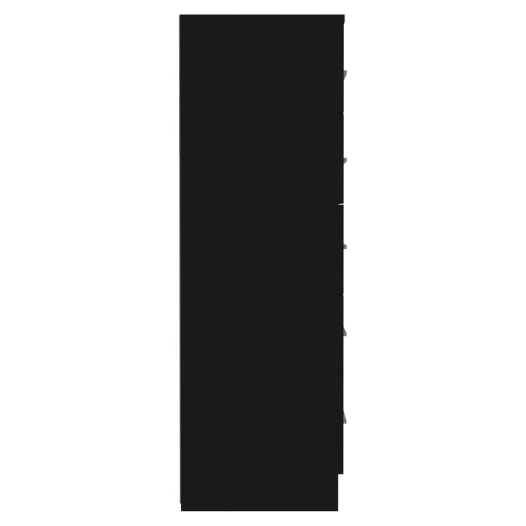 vidaXL fekete forgácslap fiókos magasszekrény 41 x 35 x 106 cm