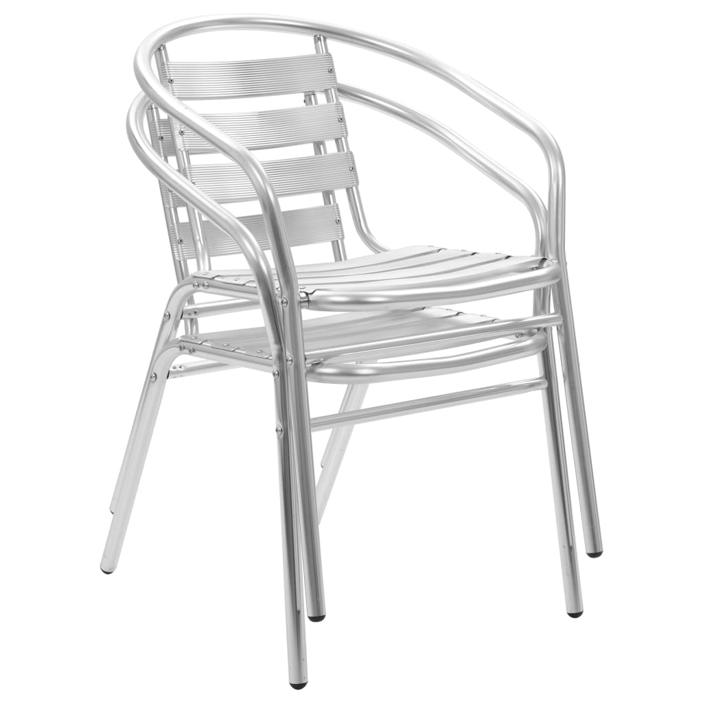 vidaXL 2 db rakásolható alumínium kültéri szék