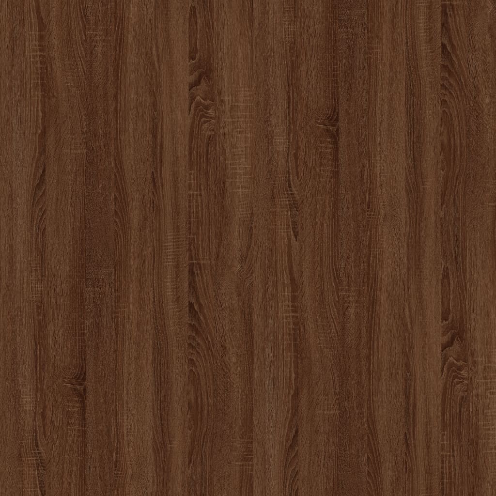 vidaXL barna tölgyszínű szerelt fa tükörszekrény LED-del 60x12x45 cm