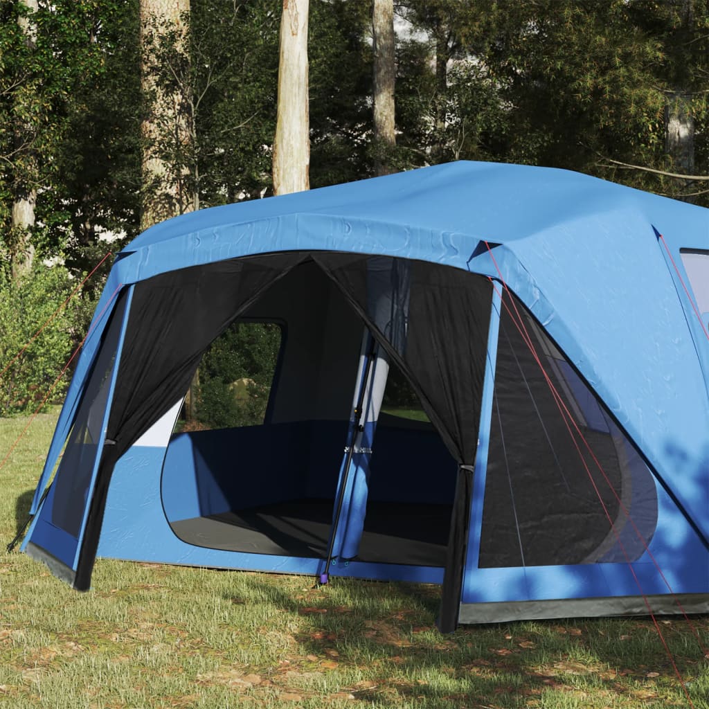 vidaXL 10 személyes kék gyorskioldó vízálló családi sátor