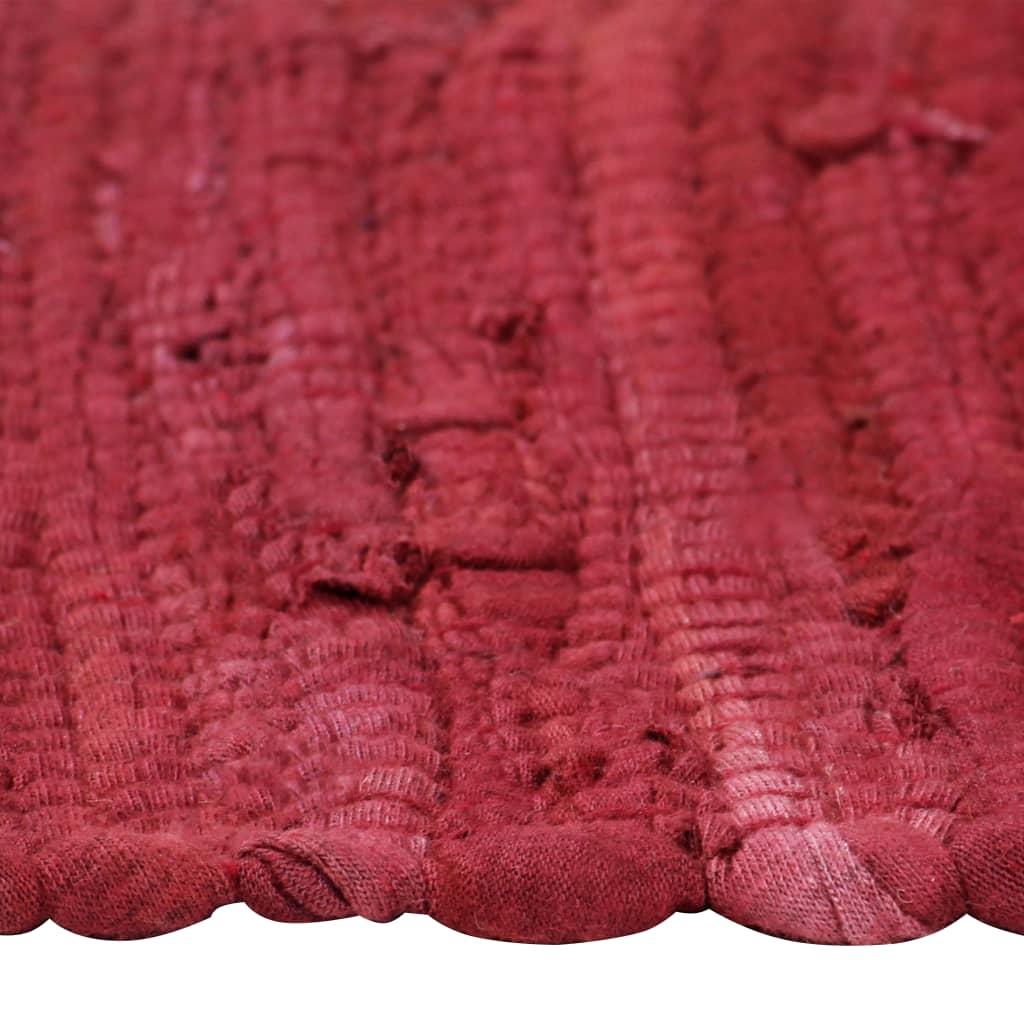 vidaXL 4 db burgundi vörös pamut chindi tányéralátét 30 x 45 cm
