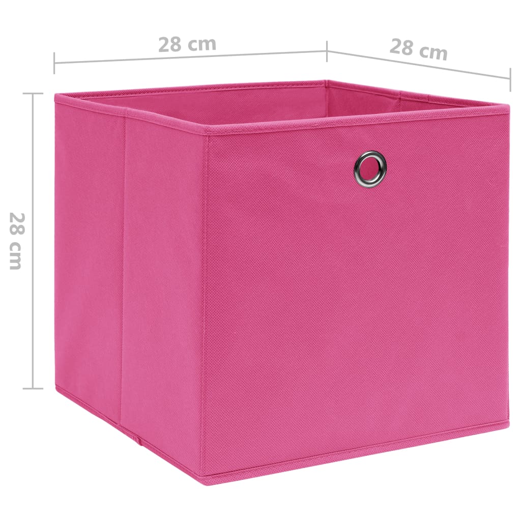 vidaXL 4 db rózsaszín nem szőtt szövet tárolódoboz 28 x 28 x 28 cm
