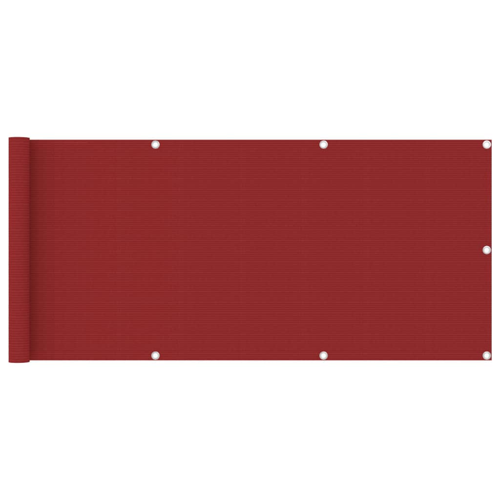 vidaXL piros HDPE erkélyparaván 75 x 400 cm
