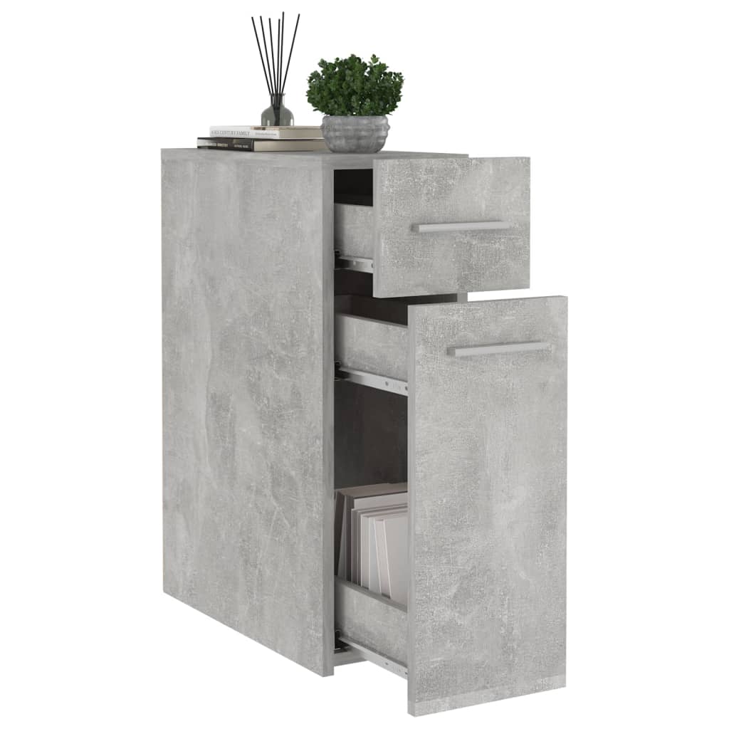 vidaXL betonszürke forgácslap patikaszekrény 20 x 45,5 x 60 cm