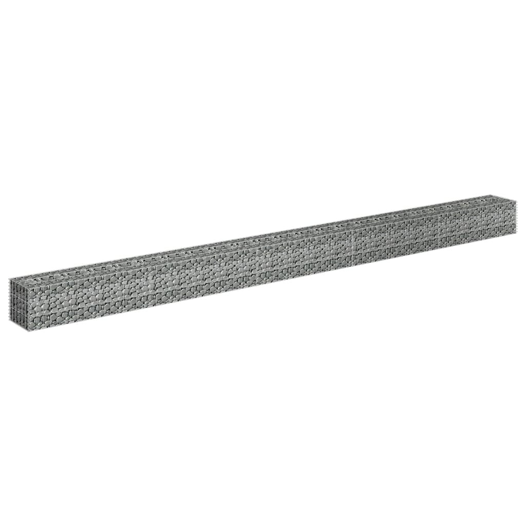 vidaXL horganyzott acél gabion magaságyás 450 x 30 x 30 cm