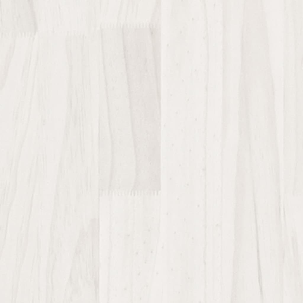vidaXL fehér tömör fa ágykeret 135 x 190 cm (4FT6 Double)