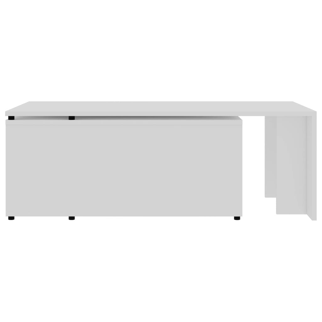 vidaXL fehér forgácslap dohányzóasztal 150 x 50 x 35 cm