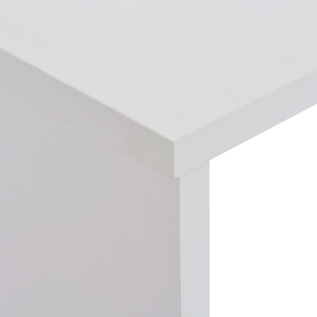 vidaXL fehér bárasztal 2 asztallappal 130 x 40 x 120 cm