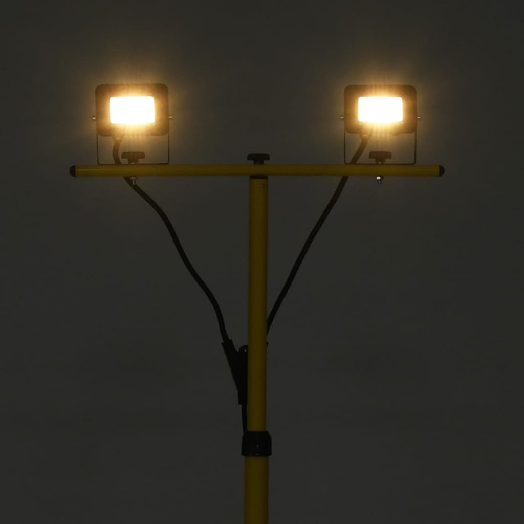 vidaXL meleg fehér fényű háromlábú LED-es reflektor 2 x 10 W
