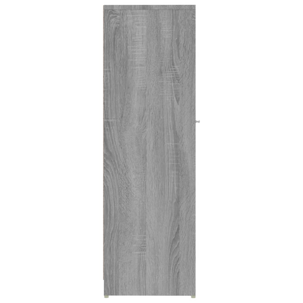 vidaXL szürke sonoma színű szerelt fa fürdőszobaszekrény 30x30x95 cm