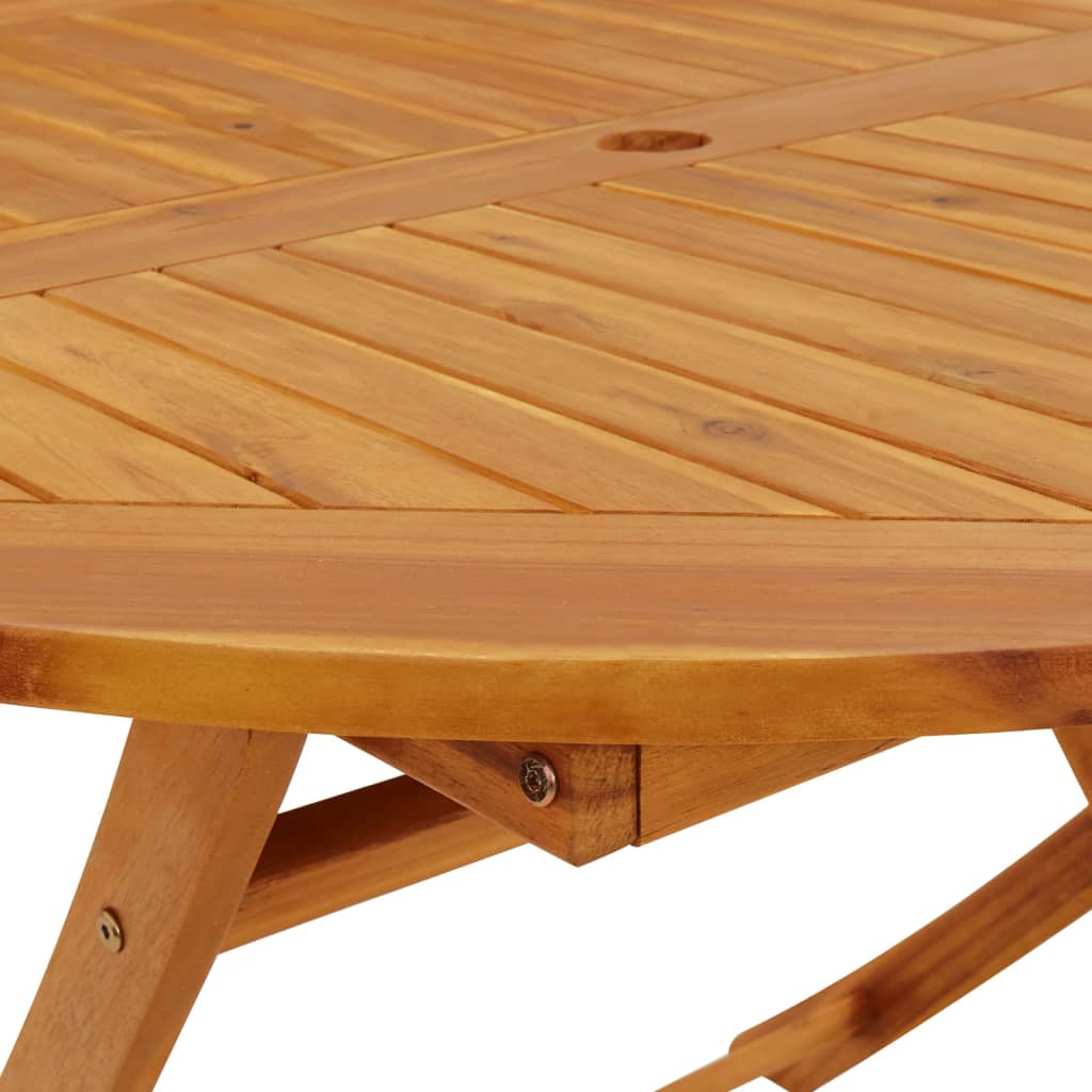 vidaXL tömör akácfa összecsukható kerti asztal 110 cm